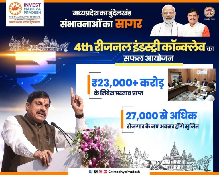 SAGAR Regional Industry Conclave: भविष्य का बुन्देलखंड, विकसित बुन्देलखंड होगाः- मुख्यमंत्री डॉ. यादव