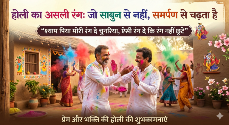 होली का वह कौन सा असली रंग हे, जो साबुन से नहीं, समर्पण से चढ़ता है