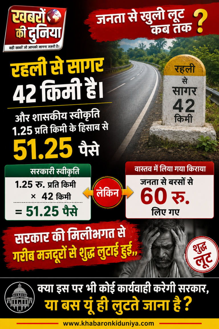 रहली-सागर रूट पर हाहाकार! बसों के किराए में पहले से अवैध वसूली: सरकार ने फिर बढ़ाया किराया,