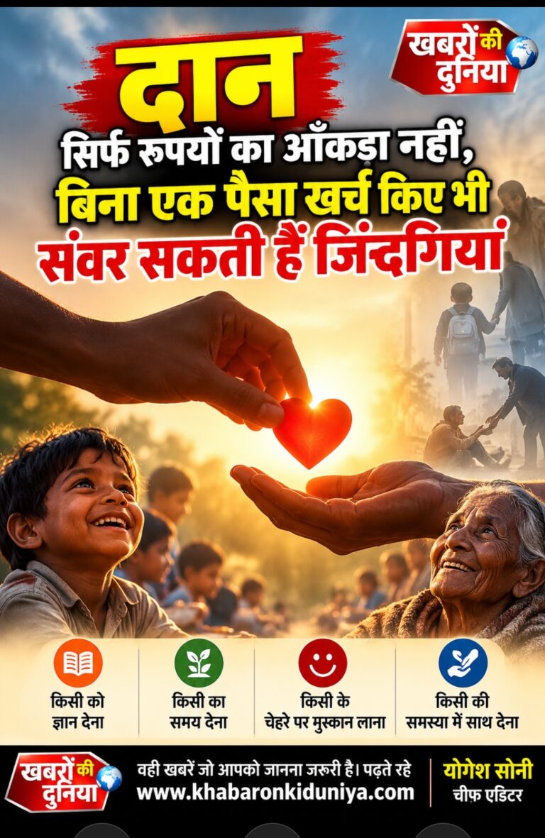 दान सिर्फ रुपयों का आँकड़ा नहीं, बिना एक पैसा खर्च किए भी संवर सकती हैं जिंदगियां