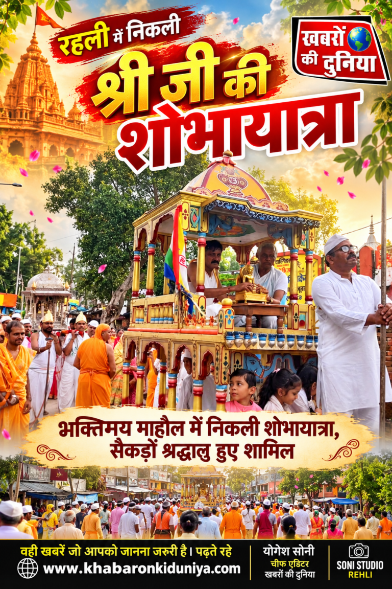 रहली में दसलक्षण पर्व का समापन: धूमधाम से निकली श्रीजी की शोभायात्रा, मुनिश्री प्रयोग सागर जी ने दिया अंतर्मन से क्षमा का संदेश